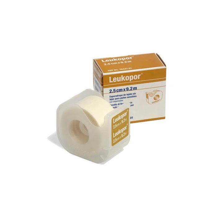 Leukopor Esparadrapo Hipoalergénico Papel 2,5 cm x 9,2 m
