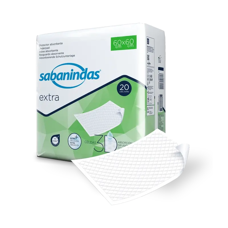 Sabanindas Extra Protect 60x60 cm 23 uds