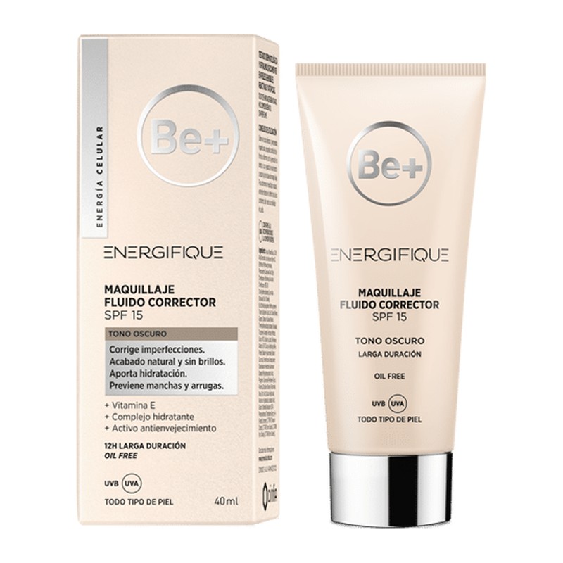 Energifique Maquillaje Fluido Corrector SPF15 Tono Oscuro 40 ml